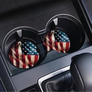 American Flag Car Cup Holder Coasters